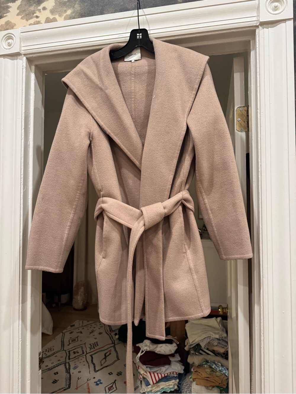 Vince beige Trench Coat with Hood